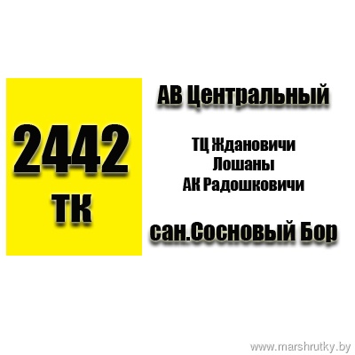 №2442-ТК "АВ Центральный-сан.Сосновый Бор" №2442-ТК "АВ Центральный-сан.Сосновый Бор"